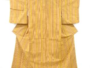 リサイクル　縞織り出し手織り紬着物